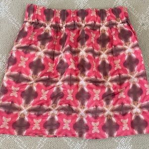 JCREW PRINTED MINI SKIRT SIZE 4